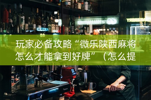 玩家必备攻略“微乐陕西麻将怎么才能拿到好牌”（怎么提高胜率)