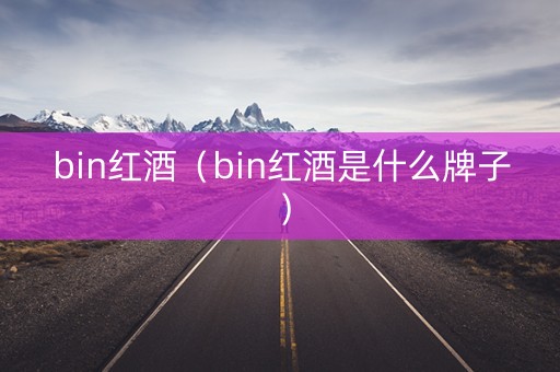 bin红酒（bin红酒是什么牌子）
