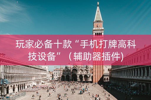 玩家必备十款“手机打牌高科技设备”（辅助器插件)