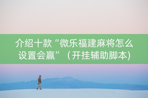 介绍十款“微乐福建麻将怎么设置会赢”（开挂辅助脚本)