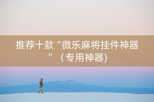 推荐十款“微乐麻将挂件神器”（专用神器)