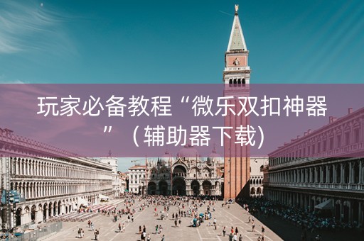 玩家必备教程“微乐双扣神器”（辅助器下载)