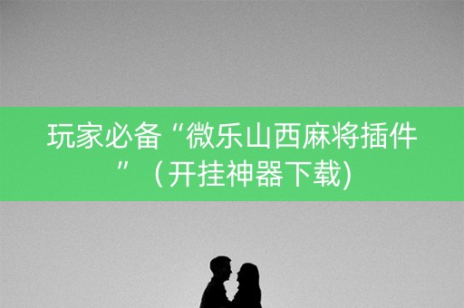 玩家必备“微乐山西麻将插件”（开挂神器下载)