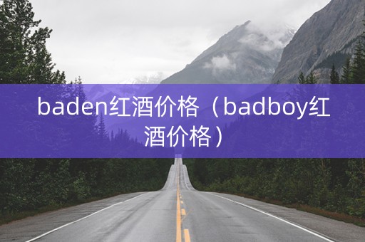 baden红酒价格（badboy红酒价格）