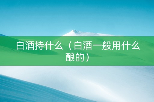 白酒持什么（白酒一般用什么酿的）