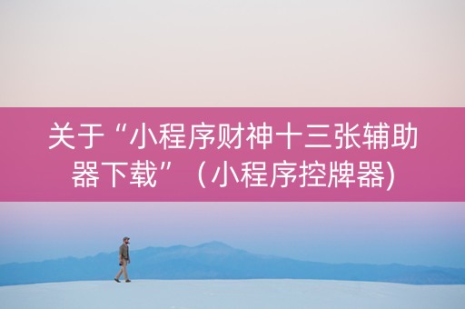 关于“小程序财神十三张辅助器下载”（小程序控牌器)