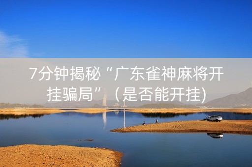 7分钟揭秘“广东雀神麻将开挂骗局”（是否能开挂)