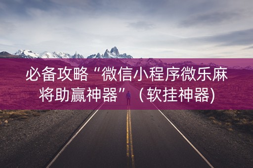 必备攻略“微信小程序微乐麻将助赢神器”（软挂神器)