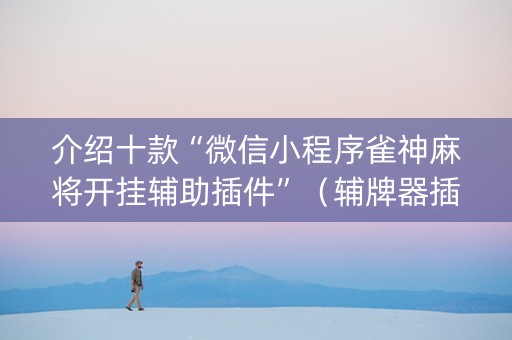 介绍十款“微信小程序雀神麻将开挂辅助插件”（辅牌器插件购买)