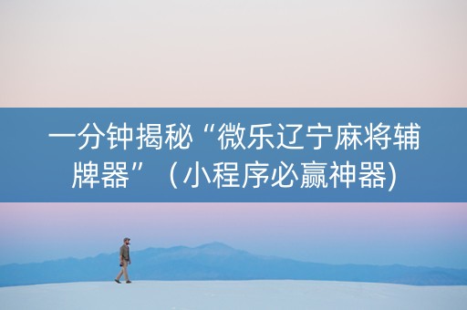 一分钟揭秘“微乐辽宁麻将辅牌器”（小程序必赢神器)