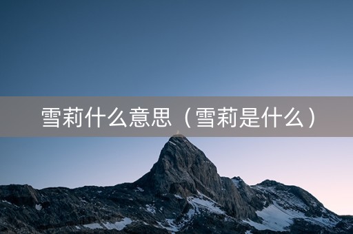 雪莉什么意思（雪莉是什么）