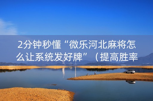 2分钟秒懂“微乐河北麻将怎么让系统发好牌”（提高胜率技巧)