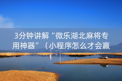 3分钟讲解“微乐湖北麻将专用神器”（小程序怎么才会赢)