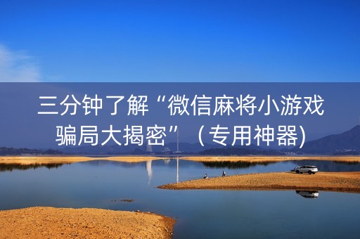 三分钟了解“微信麻将小游戏骗局大揭密”（专用神器)