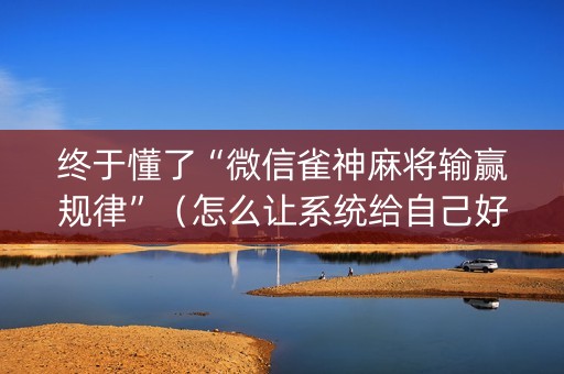 终于懂了“微信雀神麻将输赢规律”（怎么让系统给自己好牌)