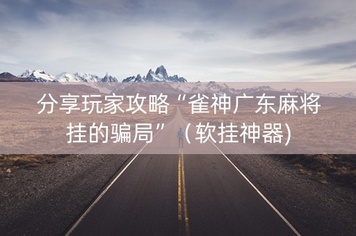 分享玩家攻略“雀神广东麻将挂的骗局”（软挂神器)