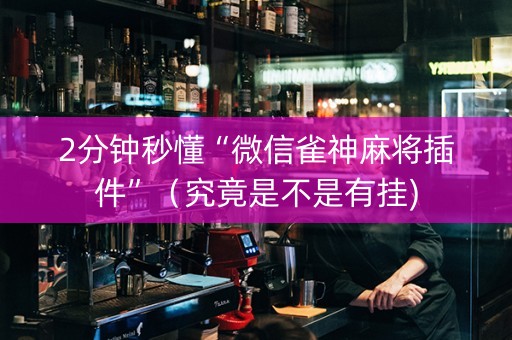 2分钟秒懂“微信雀神麻将插件”（究竟是不是有挂)