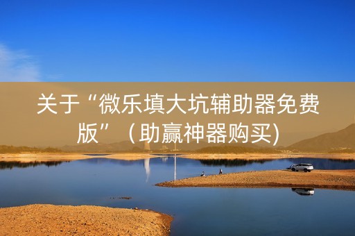 关于“微乐填大坑辅助器免费版”（助赢神器购买)