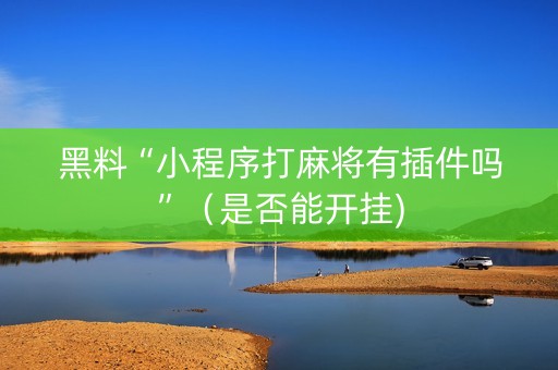 黑料“小程序打麻将有插件吗”（是否能开挂)