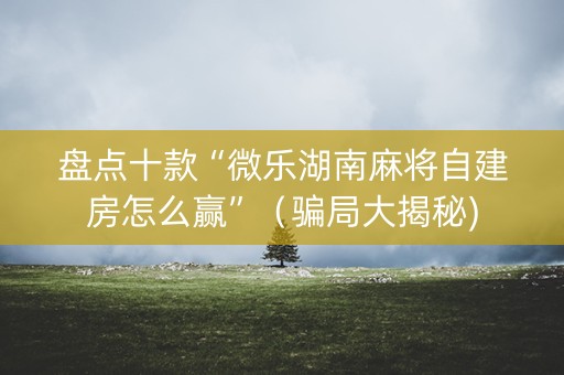 盘点十款“微乐湖南麻将自建房怎么赢”（骗局大揭秘)