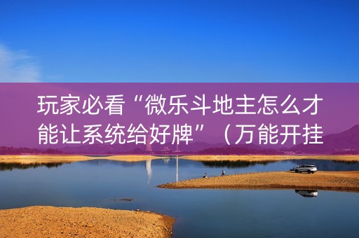 玩家必看“微乐斗地主怎么才能让系统给好牌”（万能开挂神器)