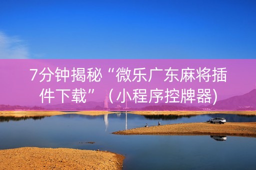 7分钟揭秘“微乐广东麻将插件下载”（小程序控牌器)