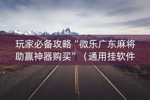 玩家必备攻略“微乐广东麻将助赢神器购买”（通用挂软件多少钱)