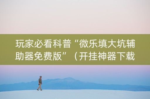 玩家必看科普“微乐填大坑辅助器免费版”（开挂神器下载)