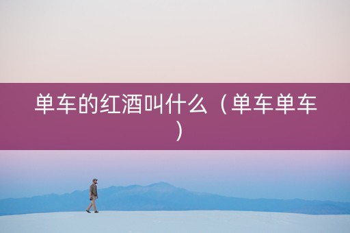 单车的红酒叫什么（单车单车）