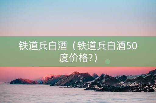 铁道兵白酒（铁道兵白酒50度价格?）
