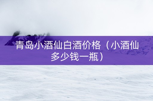 青岛小酒仙白酒价格（小酒仙多少钱一瓶）