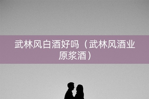 武林风白酒好吗（武林风酒业原浆酒）