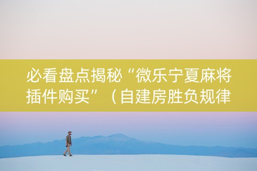 必看盘点揭秘“微乐宁夏麻将插件购买”（自建房胜负规律)