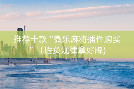推荐十款“微乐麻将插件购买”（胜负规律拿好牌)