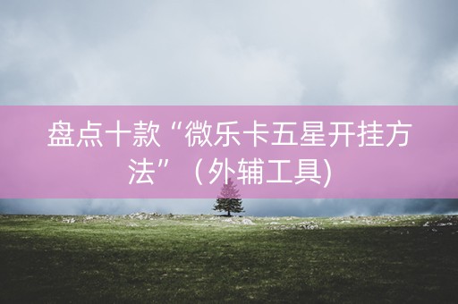 盘点十款“微乐卡五星开挂方法”（外辅工具)