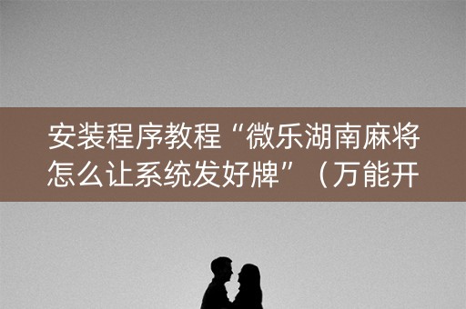 安装程序教程“微乐湖南麻将怎么让系统发好牌”（万能开挂器)