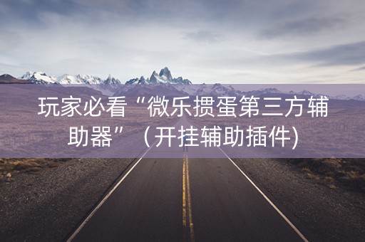 玩家必看“微乐掼蛋第三方辅助器”（开挂辅助插件)