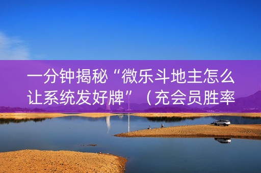 一分钟揭秘“微乐斗地主怎么让系统发好牌”（充会员胜率高)
