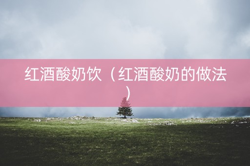 红酒酸奶饮（红酒酸奶的做法）
