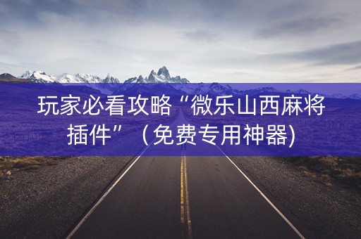 玩家必看攻略“微乐山西麻将插件”（免费专用神器)