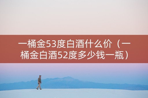 一桶金53度白酒什么价（一桶金白酒52度多少钱一瓶）