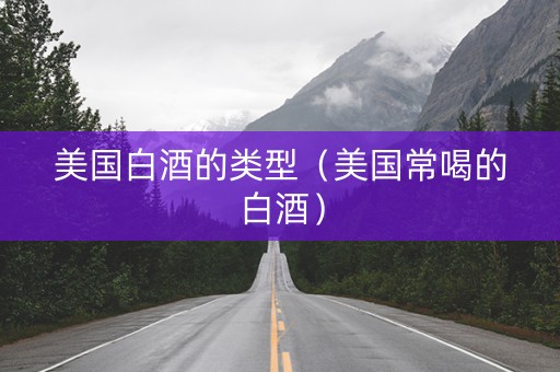 美国白酒的类型（美国常喝的白酒）