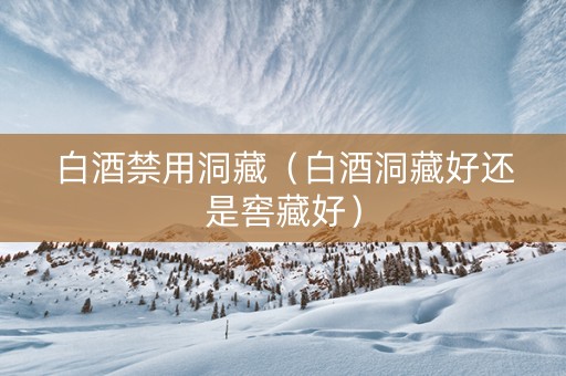 白酒禁用洞藏（白酒洞藏好还是窖藏好）