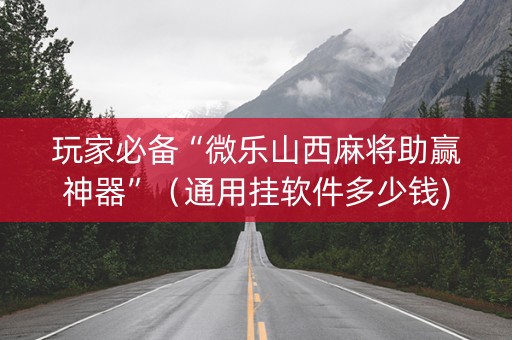 玩家必备“微乐山西麻将助赢神器”（通用挂软件多少钱)