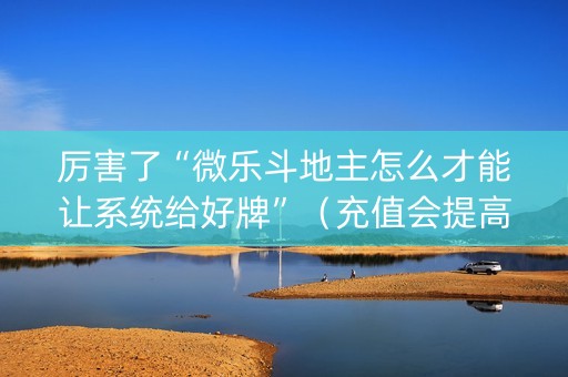 厉害了“微乐斗地主怎么才能让系统给好牌”（充值会提高胜率么)