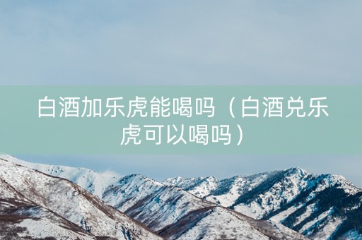白酒加乐虎能喝吗（白酒兑乐虎可以喝吗）
