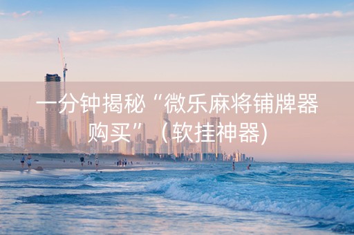 一分钟揭秘“微乐麻将铺牌器购买”（软挂神器)