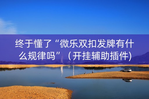 终于懂了“微乐双扣发牌有什么规律吗”（开挂辅助插件)