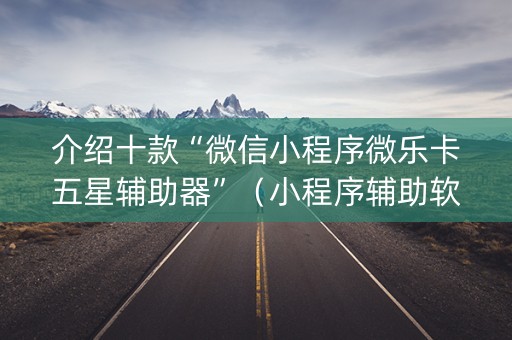 介绍十款“微信小程序微乐卡五星辅助器”（小程序辅助软件)