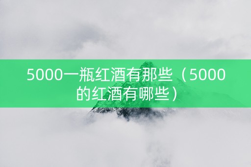 5000一瓶红酒有那些（5000的红酒有哪些）